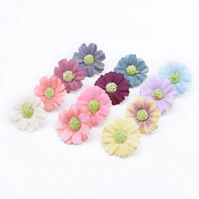 20 Pieces Silk Daisy Diy Wedding Gifts Candy Box Christmas Wreath Home Decor Accessories Floristics Artificial Flowers