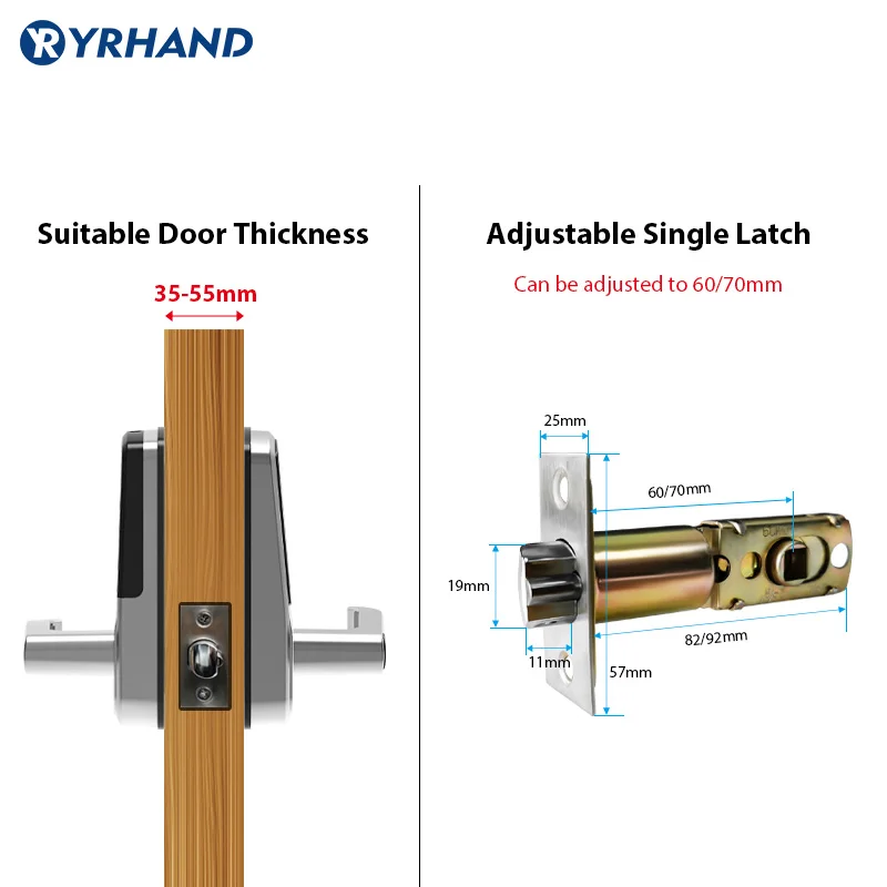 fingerprint door lock Smart Fingerprint Bluetooth IC Card Password APP Security Door Lock with Mechanical Key smart lock