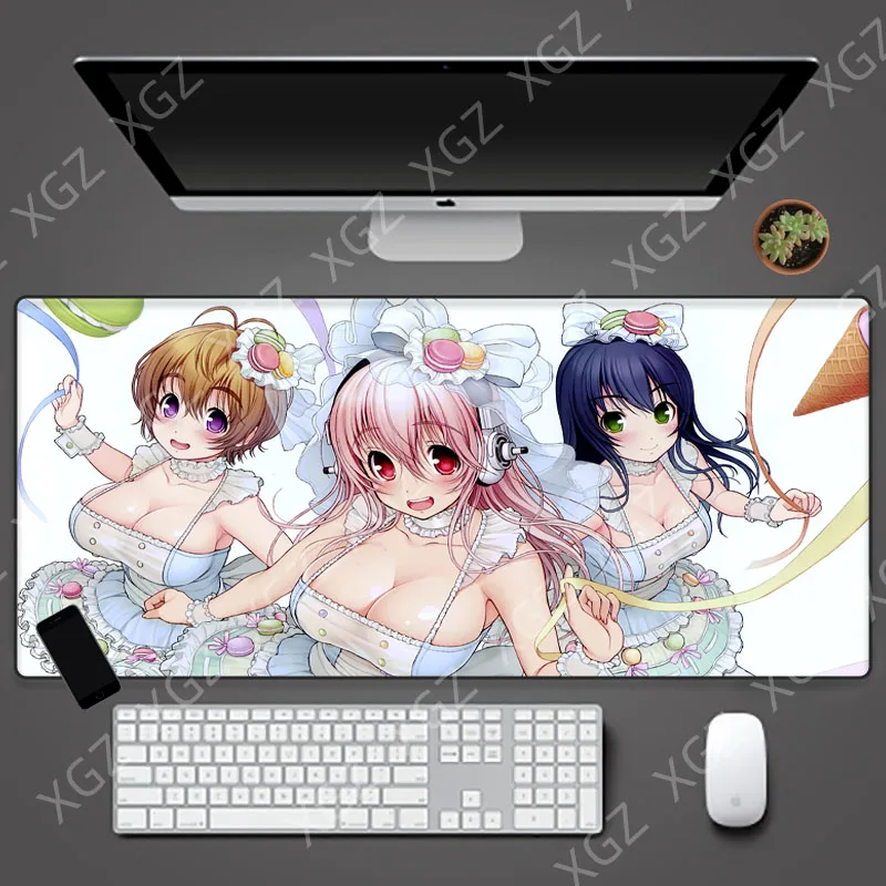 

Высококачественный коврик для мыши Yuzuoan XL с аниме Kimetsu No Yaiba, компьютерный геймерский коврик с HD-печатью и блокировкой по краю клавиатуры для Csgo