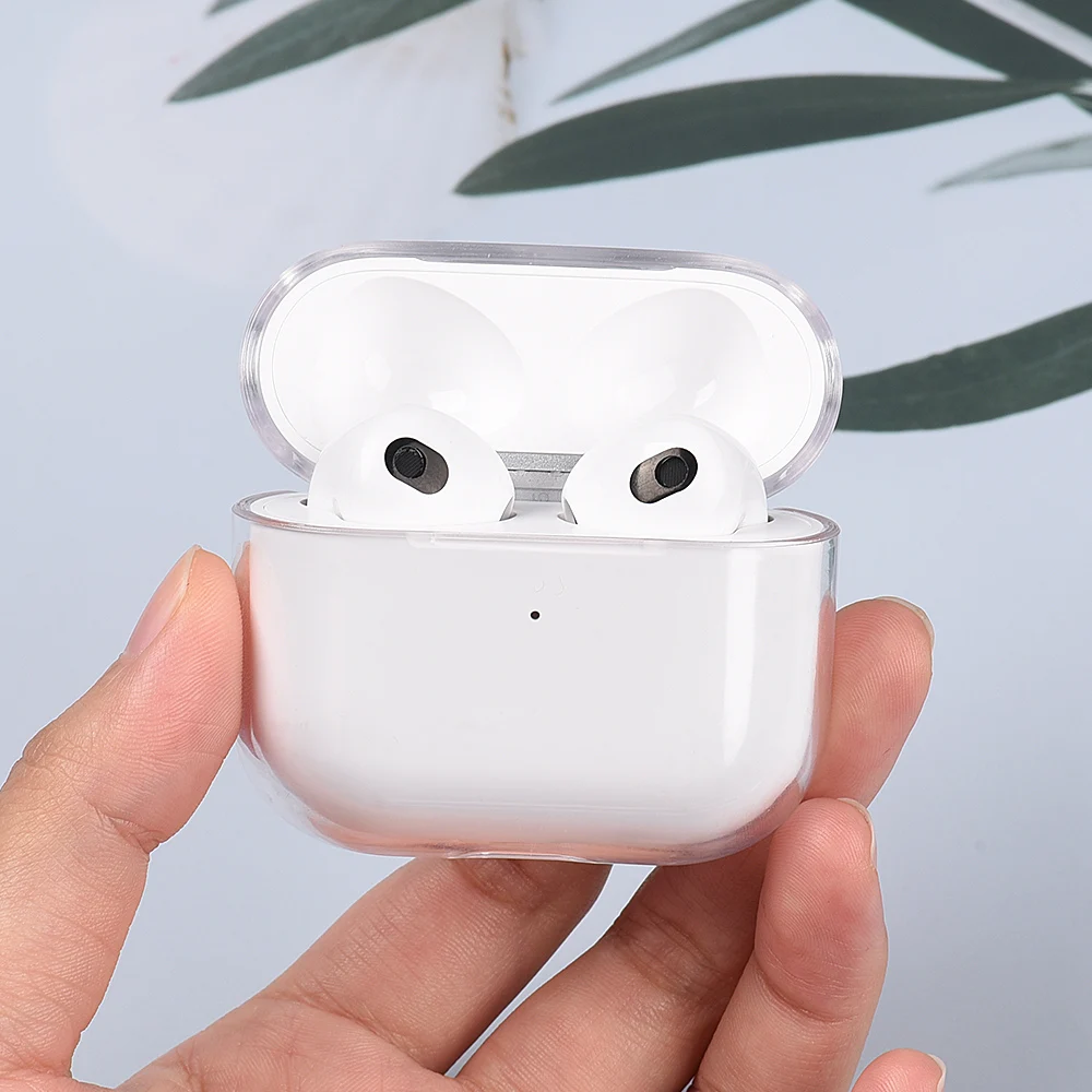 Casing Transparan untuk Airpods 2 3 Pro 1 Casing PC Penutup Earphone Bening untuk Apple Air Pods Pro 2 3 1 Casing Earpods Cangkang Kotak Pengisi Daya