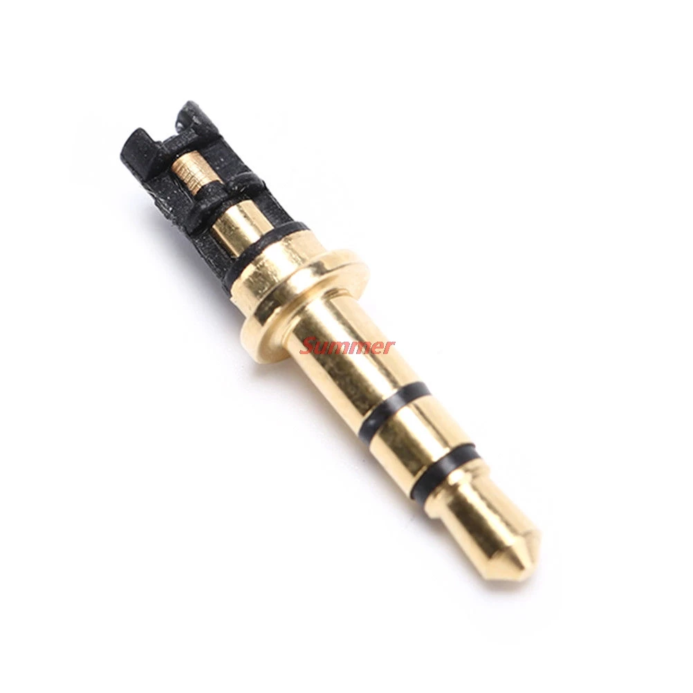 Practical 1/2pcs 3/4 Pole 3.5mm L-shaped stereo headphone Plug Repair Earphones Male 90 right angle degree Jack Soldering