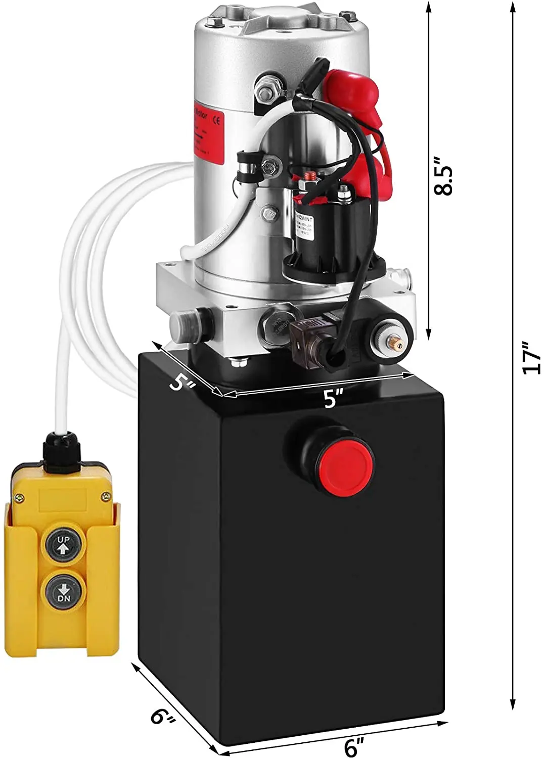 Hydraulic Power Unit Single Acting Hydraulic Pump 4 Quart Dump Truck Hydraulic Pump 12V DC Hydraulic Pump Dump Trailer 3200PSI