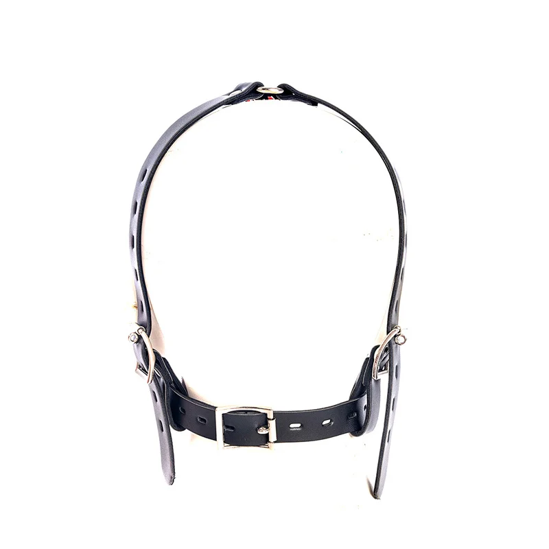 Bdsm Slave Nose Hook Oral Fixation Fetish Open Mouth Bite Gag with Nose Clip Sex Toys of Leather Head Bondage Harness Strap