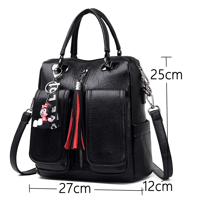 New Fashion Multi Back Style Ladies Handbags High Quality Women Shoulder Bags Large Capacity School Bags Teens And Girls 2021