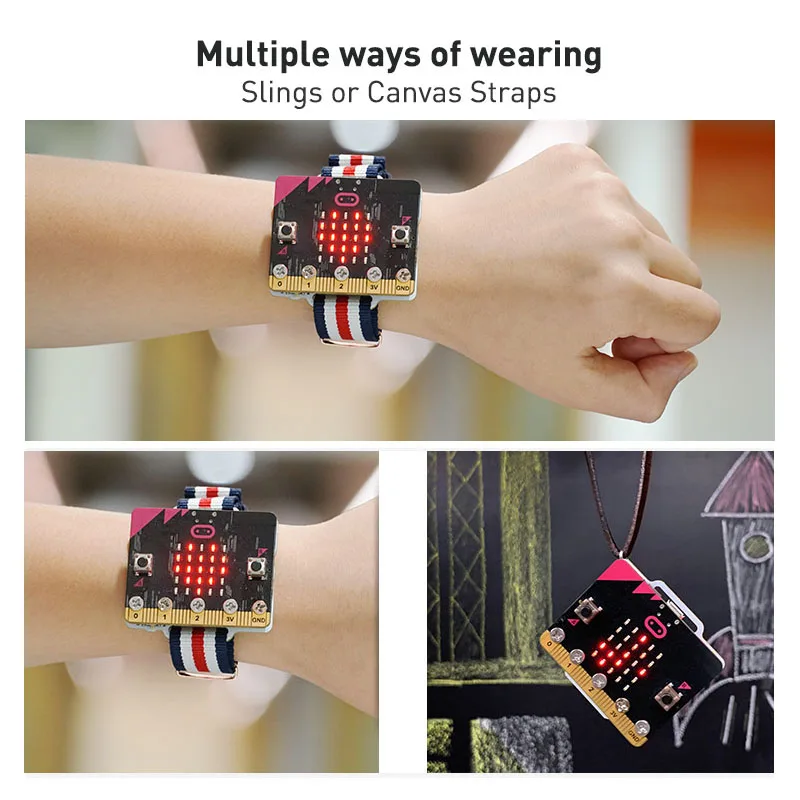 Educacional DIY Programação Micro:bit Smart Coding Kit Assista Dispositivo Wearable com Extensão Microbit Baord Fit para Scratch 3.0