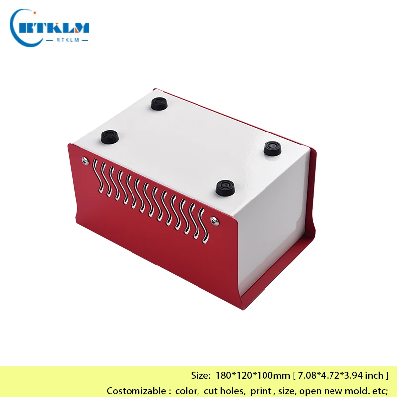 Iron electronic project box iron desktop enclosure junction box diy custom speaker box instrument case  180*120*100mm