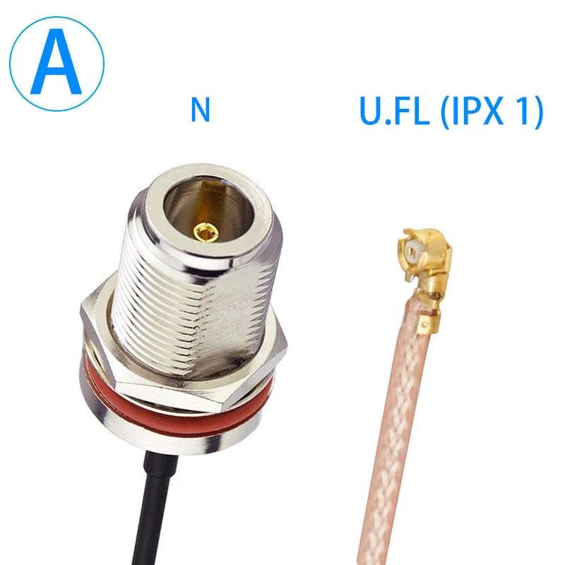 1Pcs 15cm N female Connector Cable to IPEX uFL SMA TS9 MMCX Plug pigtail Antenna RF Coax Adapter Extension cord coaxial Jumper