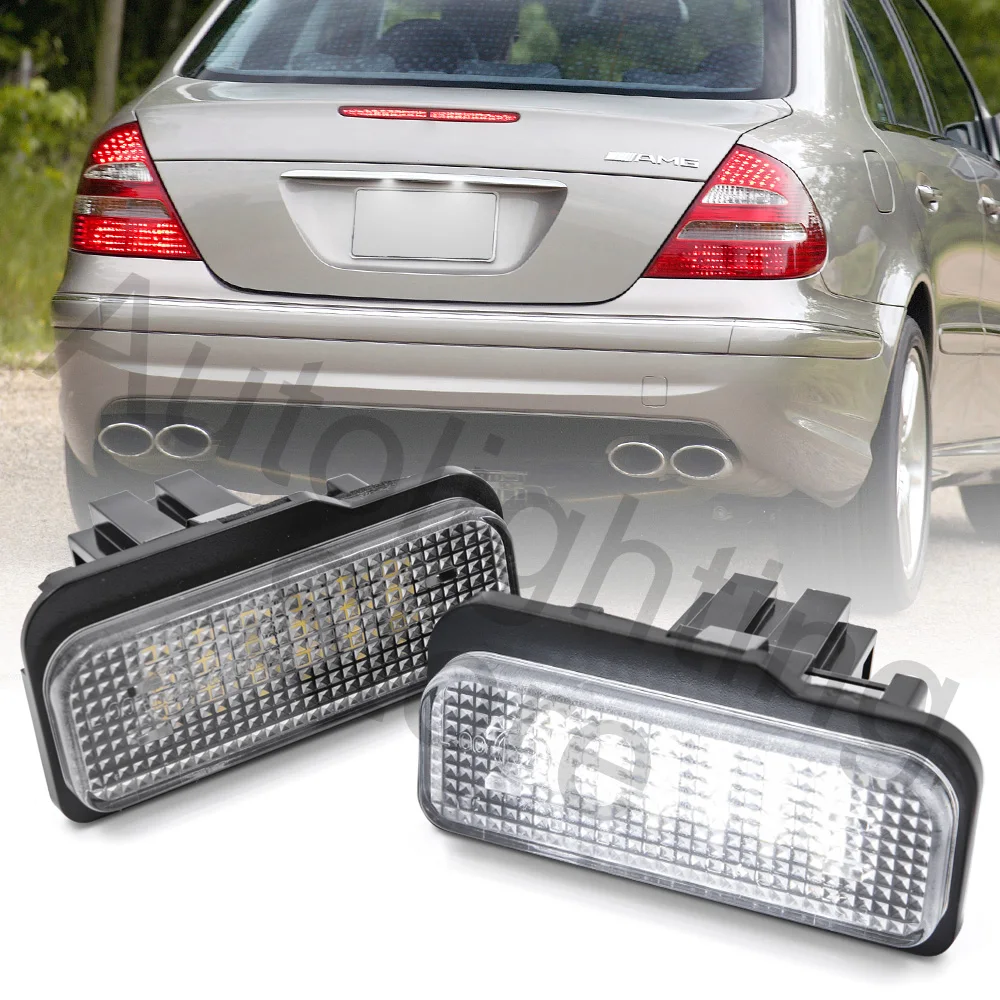 

2PCS LED License Plate Light Canbus Error Free For Mercedes Benz E-Class W211 S211 CLS-Class C219 W219 W203 SLK-Class R171