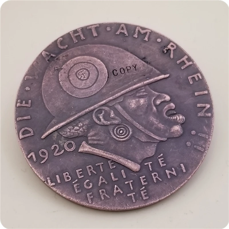 KARL GOETZ, 1920 GERMAN BLACK SHAME MEDAL / NUDE GIRL,EROTIC COPY COINS