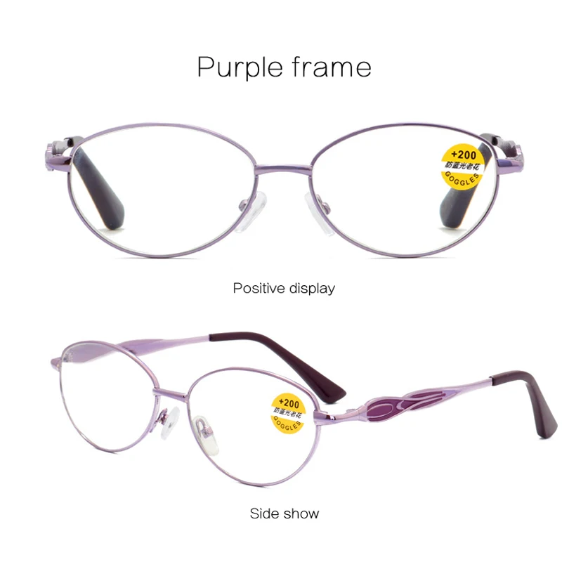 seemfly Metal Reading Glasses Women Anti Blue Light Computer Reading Eyeglasses For Men Reader Protection Eyewear +1.0 +1.5 +2.0 image 3