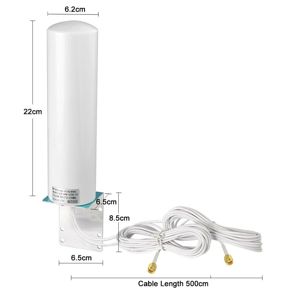 Omni Directionele 4G 3G Lte Mimo Externe Outdoor Antenne Voor Huawei B535 B715 B593 B525 Sma 5M