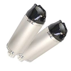 Carbon Fiber 51MM Universal Motorcycle Exhaust Modified ARROW Muffler For DUKE 690 Z900 CB600 R6 MT07 R15 TMAX560 Escape exhaust