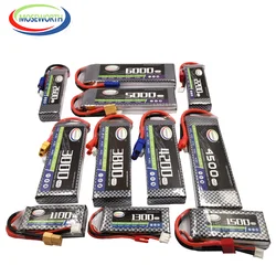 2S 7.4V 1300 1800 2200 3000 3800 4200 4500 5200 6000mAh 30C 40C 60C 장난감 LiPo 헬리콥터 Drone 자동차