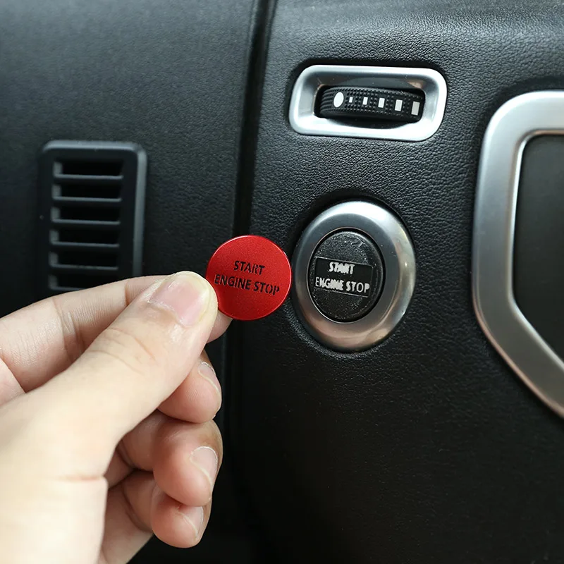 

Aluminum Car Engine START Button Replace Cover STOP Switch Stickers For Land Rover Range Rover Sport Discovery 4 Car Accessories