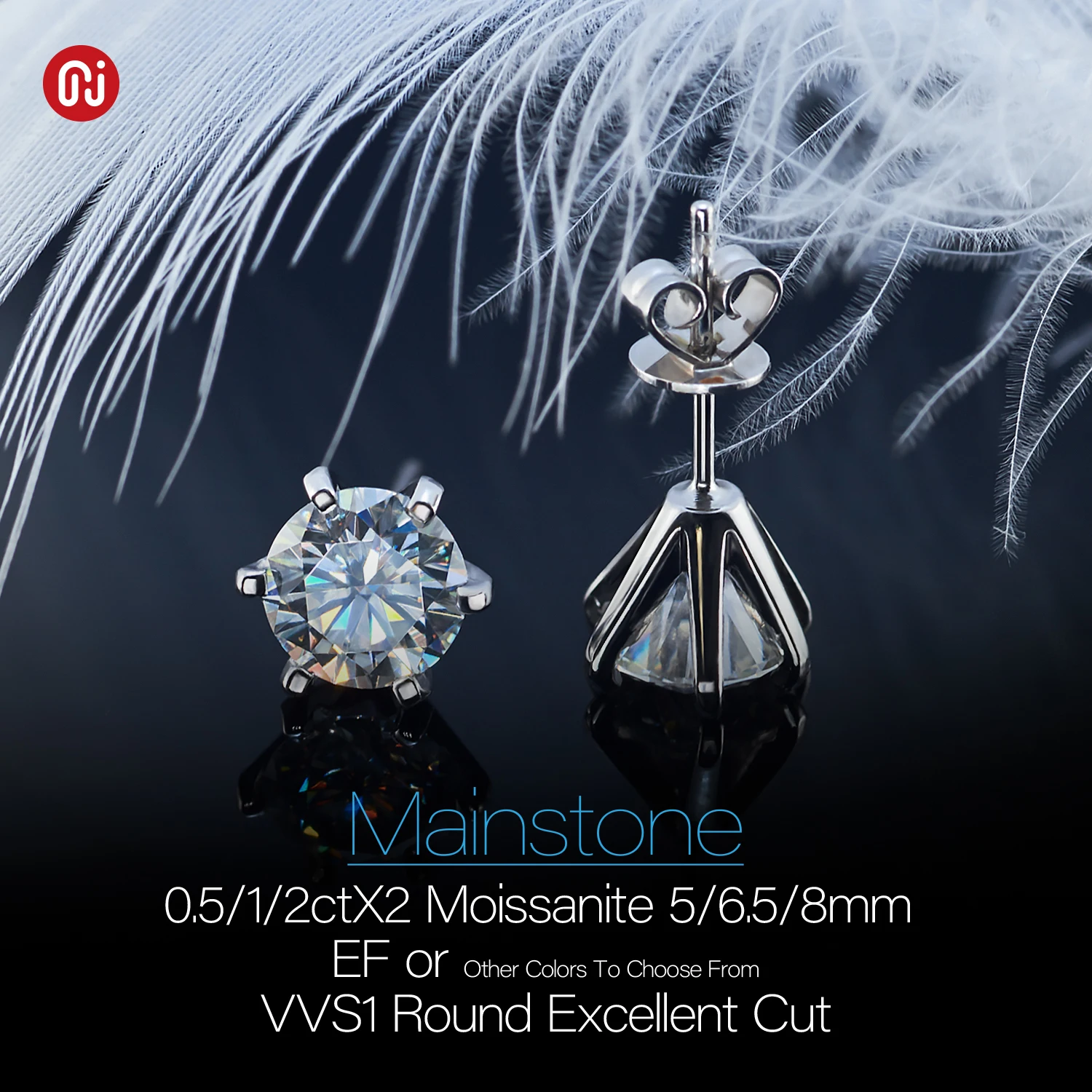 GIGAJEWE Moissanite Earrings 2ct S925 Silver For Girls Diamond Test Passed Gold Plated Jewelry Wonmen Gift
