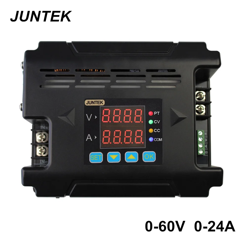 

Преобразователь постоянного напряжения JUNTEK DPM8624 60V24A, понижающий источник питания, вольтметр с ЖК дисплеем