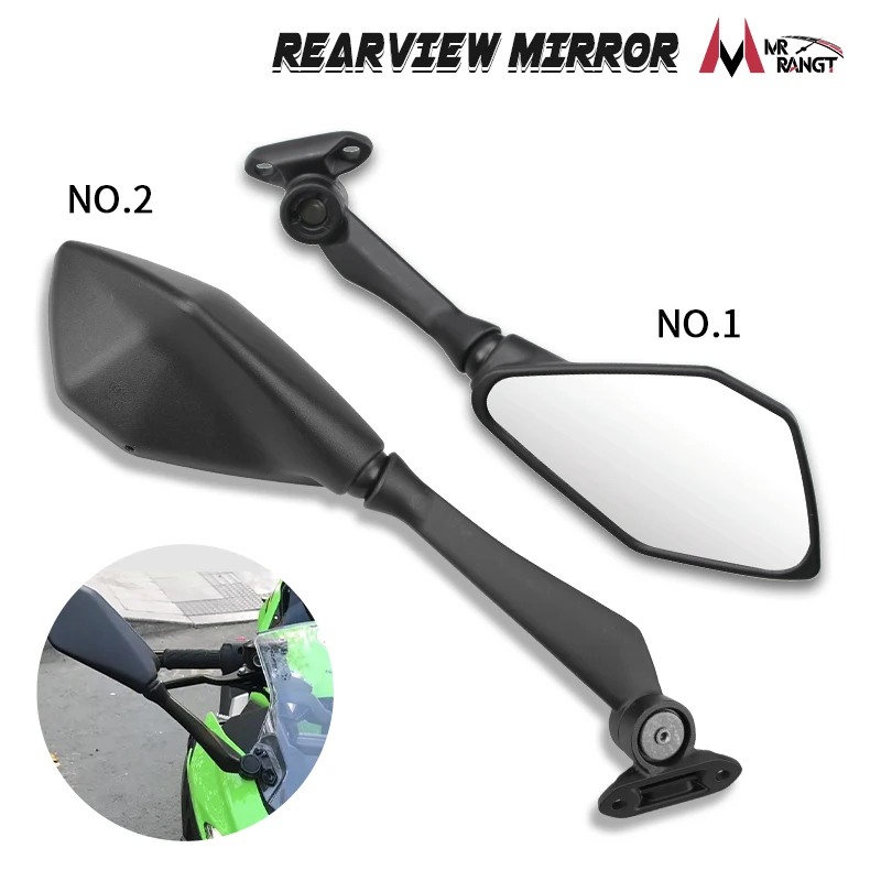 

Racing Motorcycle Mirrors Sport Bike Rear View Mirror For Kawasaki Ninja 300 Ex300 Ninja 400 Ninja 250sl ZX-6R ZX636 ZX6R