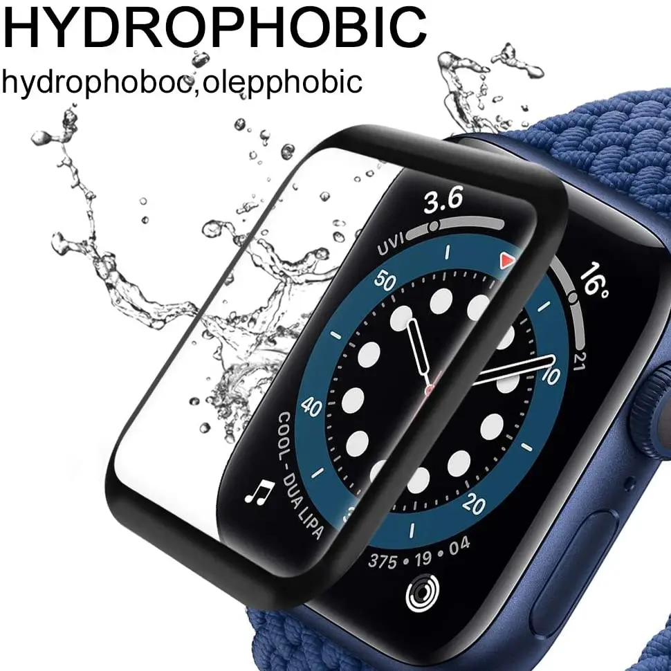 

Защитная пленка 3D с закругленными краями для Apple Watch SE 6 5 4, Защита экрана для iWatch 5 4 40 мм 44 мм