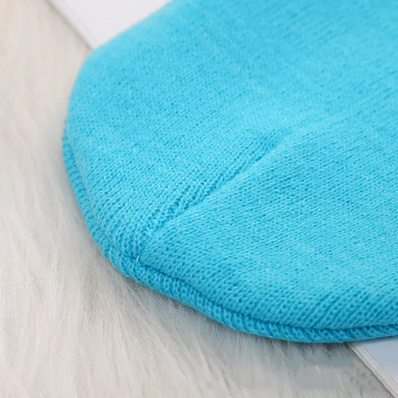 Kids Baby Solid Color Warm Soft Beanies Cap Hat Spring Autumn Winter Newborn Toddler Infant Knitted Cap Hat For Boy Girl