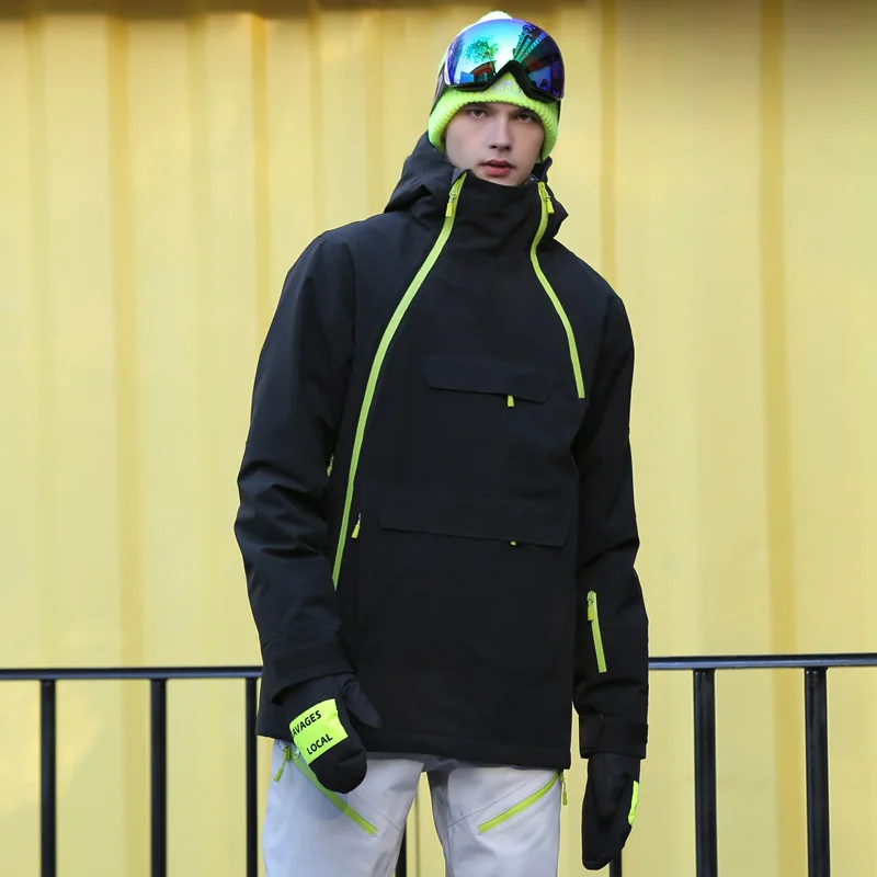 Correndo rio marca homens jaquetas de snowboard para o inverno quente mid-coxa ao ar livre roupas esportivas alta qualidade esporte jaqueta de esqui 1458