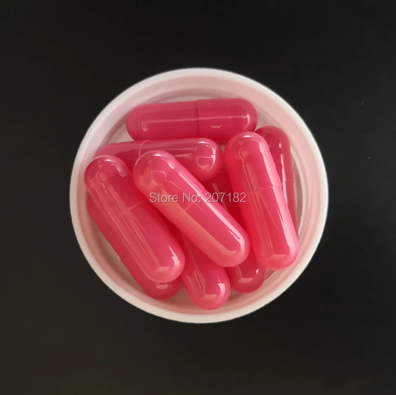 

(10,000pcs/pack) 00# Rose Red Color Gelatin Capsule Shells, Size 00 Empty Capsules--Caps and Bodies Joined