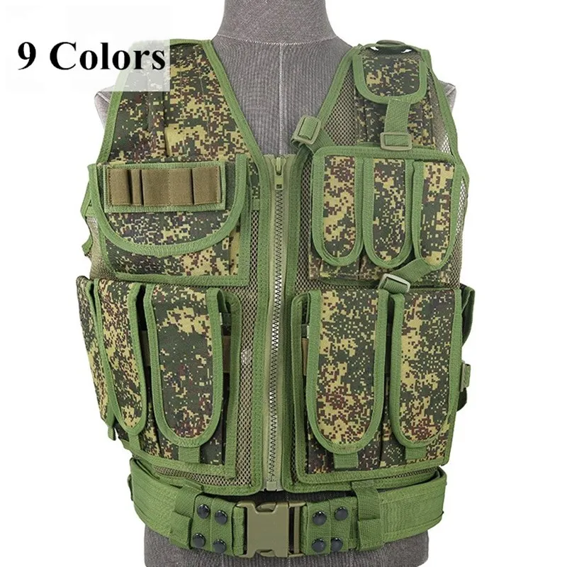 Upgraded Vest Waistcoat Mesh Breathable Fan Outdoor  Gear Training Clothes Camo Protective Vest