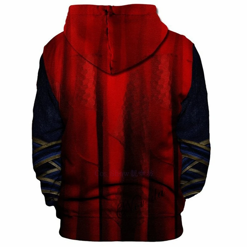 Doctor Strange Costume Cosplay 3D Print Oversized Hoodie Men Hooded Sweatshirt Halloween Christmas Costumes