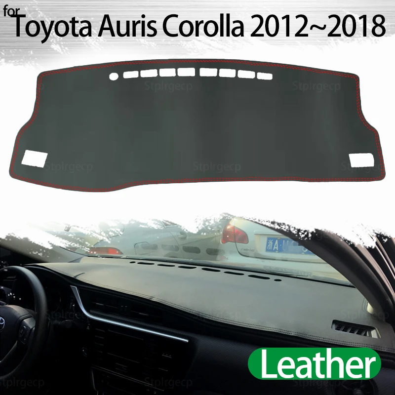 Leather Dashmat Accessories Car-Styling Dashboard Covers Pad Sunshade Dash Mat For Toyota Auris 2012~2018 E180 Scion iM Corolla