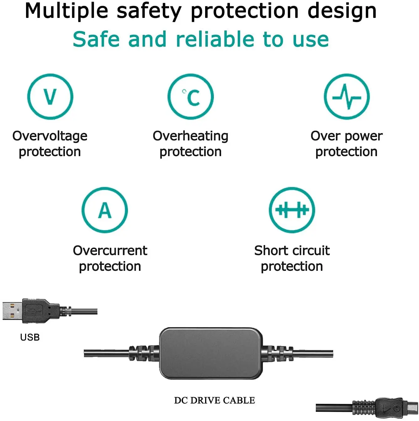 AC-L200 AC-L25A Mobile Power Bank USB Charger Cable for Sony Cyber-Shot Camera and Handycam DCR-IP/DVD/HC/SR/PC HDR-HC/UX