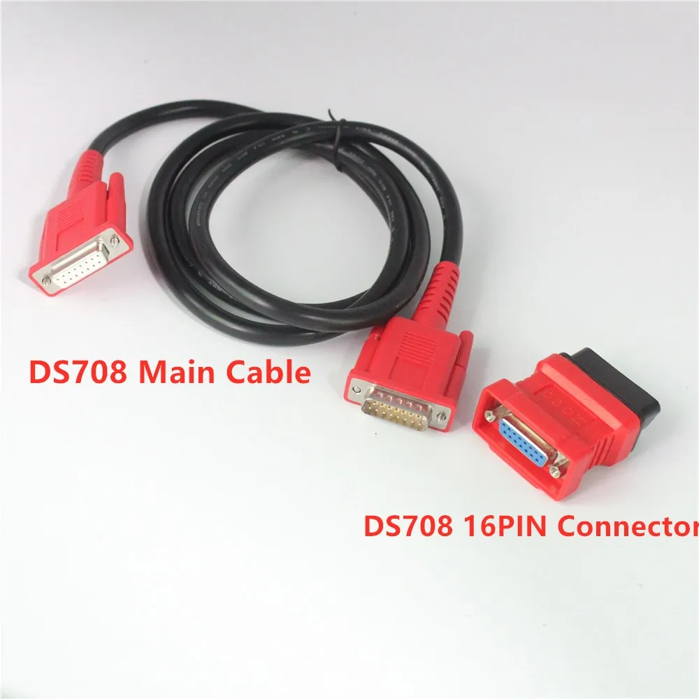 Car OBD2 Cable For autel DS708 Connect test cable and ds708 connector 16pin obd2 adapter for MaxiDas DS708 Automotive Diagnostic