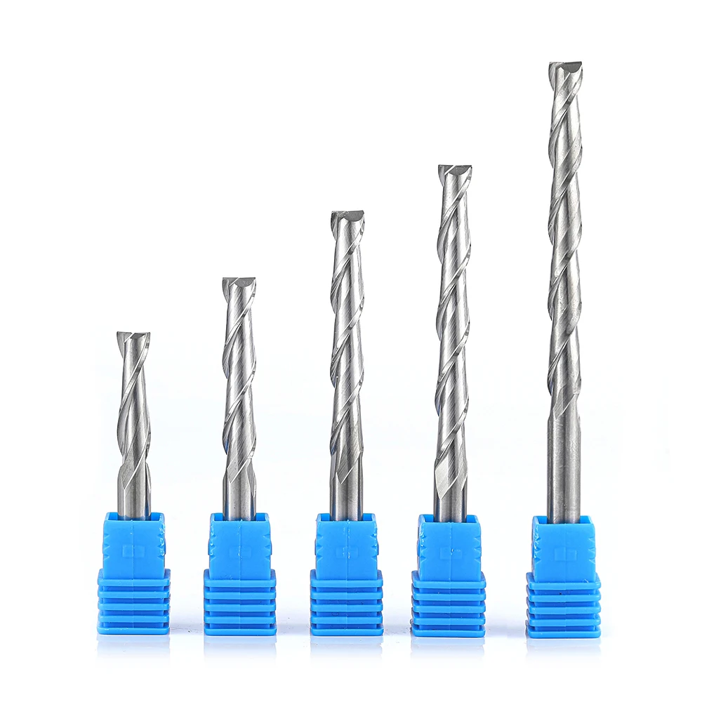 Vsharp Hartmetall 2-Schneiden-Flachfräser CNC-Gravur Aufwärtsfräser Holzbearbeitungs-Bits für Holz-, MDF- und PVC-Schneiden und -Gravieren – Detail 8