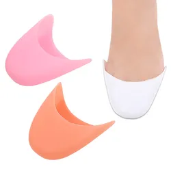 1 Pair Comfortable Ballet High Heel Tiptoe Sleeve Silicone Forefoot Insert Pain Relief Shoe Pads Gel Insole Toe Cover Foot Care