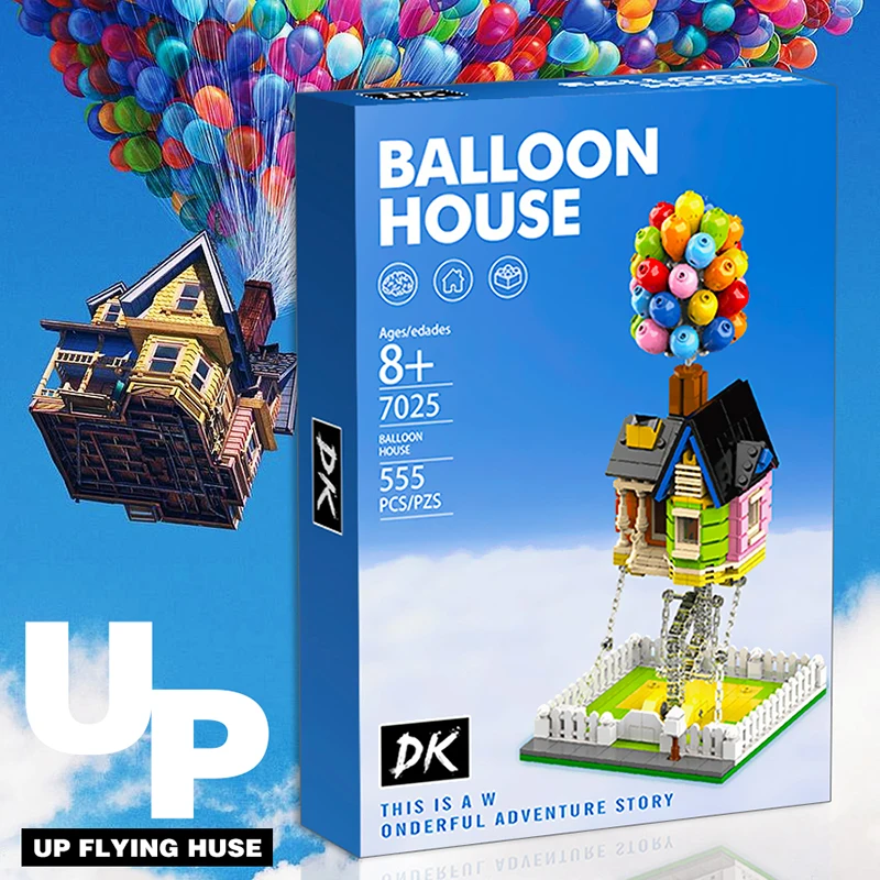 Up Flying Dreams Huse Movie Series Balloon House Pull Decoration Building Blocks Bricks Kid Children Toy Christmas Birthday Gift