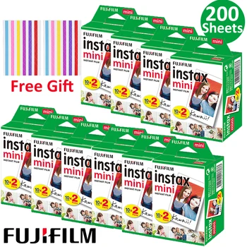 20-100 sheets Fuji Fujifilm Instax Mini 11 Film white edge photo paper films 10-200 sheets for instant Mini 12 9 8 7s 25 50s camera