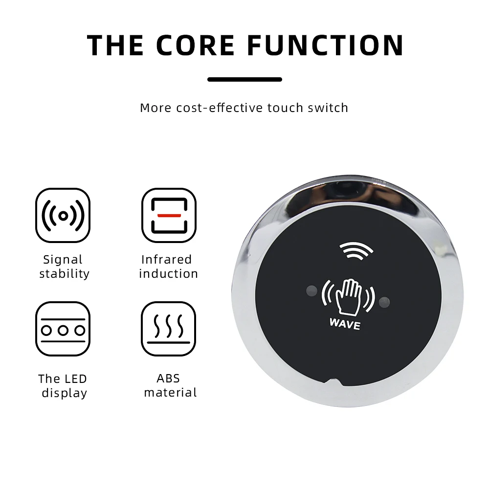 Infrared Exit Button Automatic Gate Door No Touch Switch Sliding Gate Door Wireless Exit Button For Access Control System NO/NC/