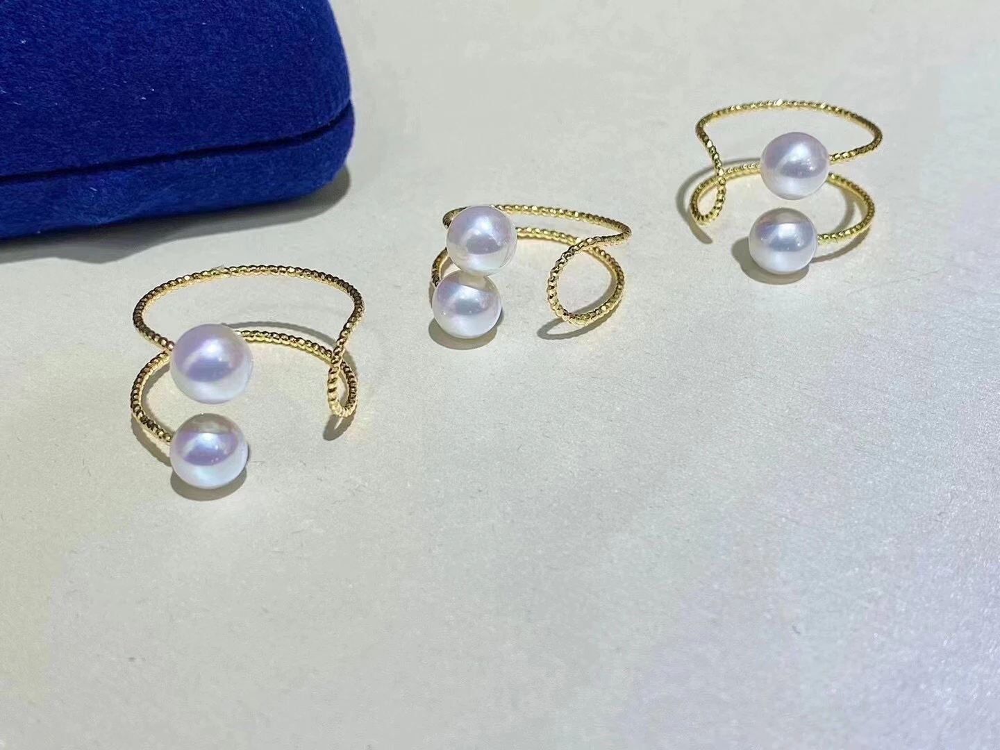 

TWO PEARLS 925 Sterling Silver Adjustable Ring Finger Ring Base Settings Findings Jewelry Parts Fittings Accessories for Pearls