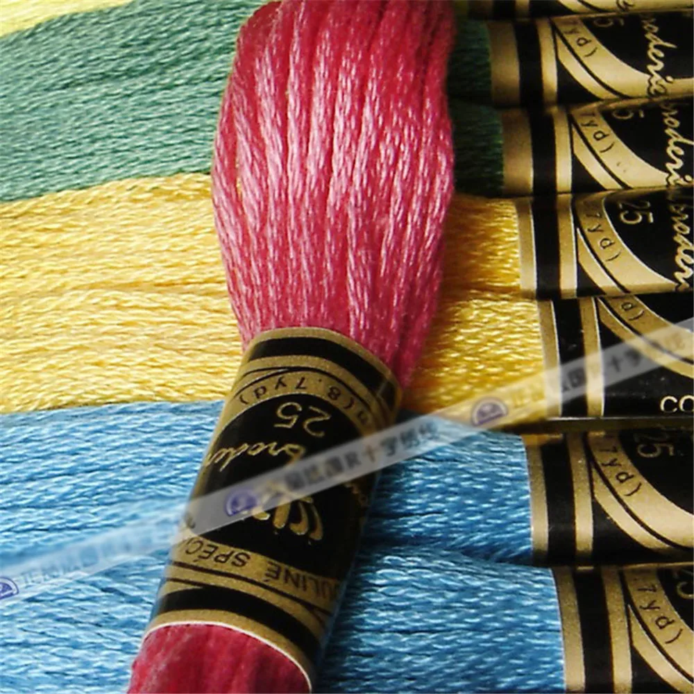 100% baumwolle Hohe Qualität Kreuz stich Floss Stickerei gewinde Kreuz Stich Stickerei Hand Stricken Nähen Weben 8m 447 farbe