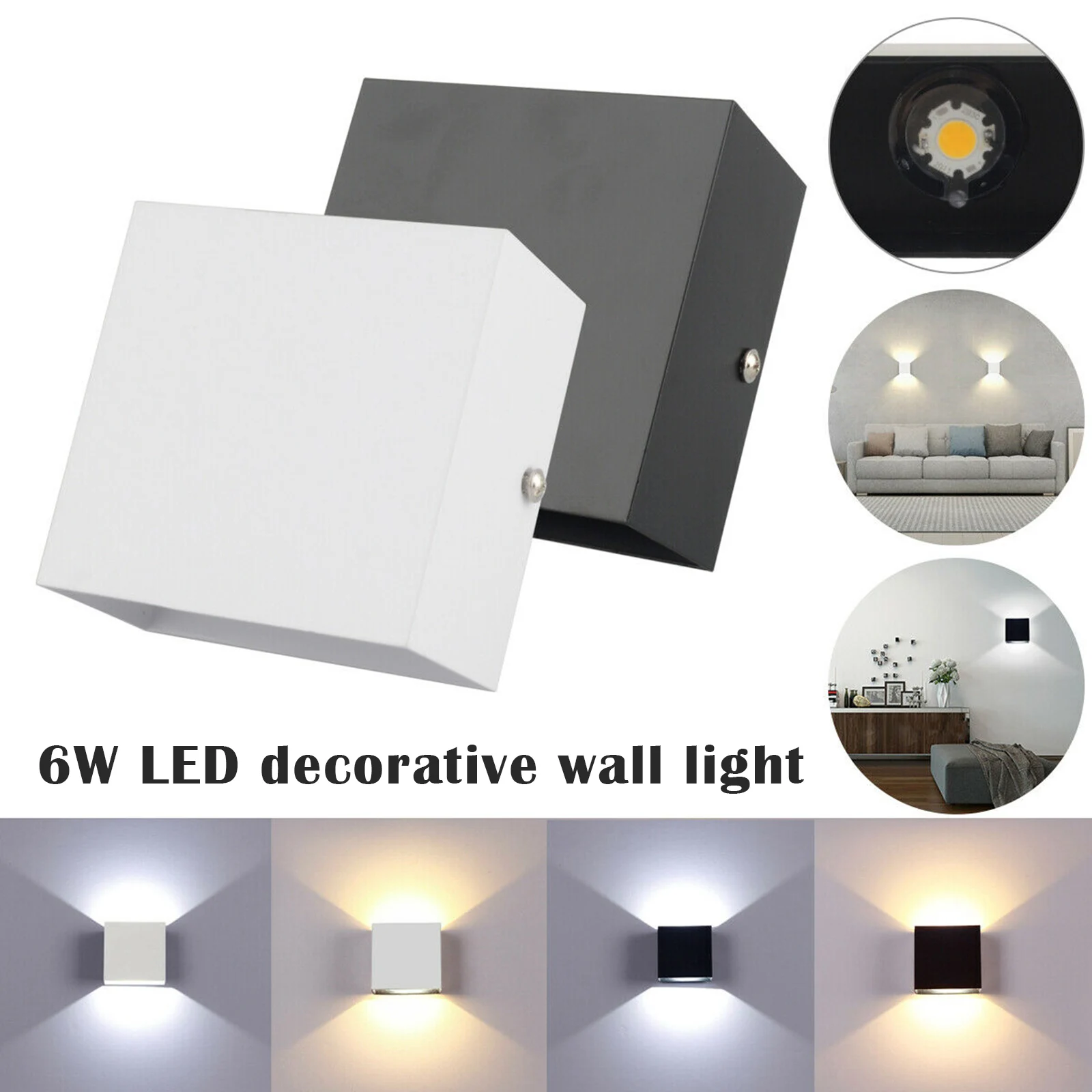 

Hot 6W LED Wall Lamp Modern Up Down Sconce Lighting Fixture Light Indoor Decoration Wall Lamps Indoor Lighting Easy to Install