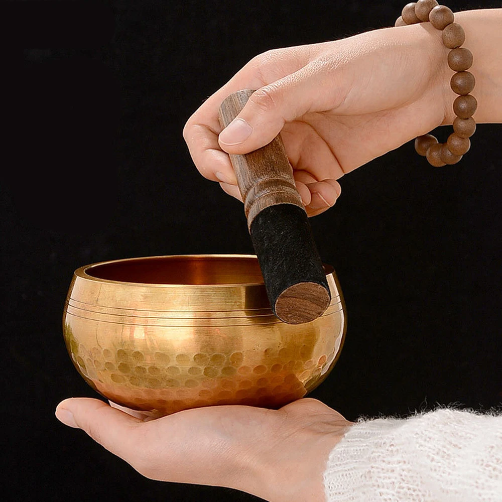 

Nepal Handmade Tibet Buddha Sound Singing Bowl Hammered Chakra Meditation Tibetan Bowl Brass Buddhist Yoga Singing Bowl