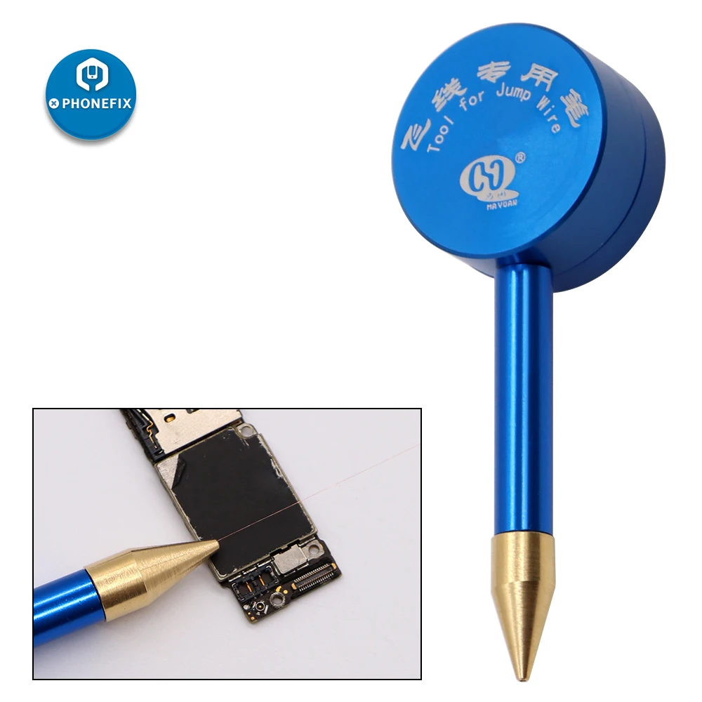 Pluma de cable de salto para teléfono móvil, herramienta de reparación de pluma de línea voladora de huella dactilar, placa base de teléfono