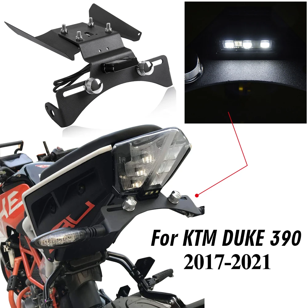 

Motorcycle Tail Tidy Fender Eliminator License Plate Holder Led Light For KTM DUKE 390 Accessories For Duke390 2017-2023 2020 19