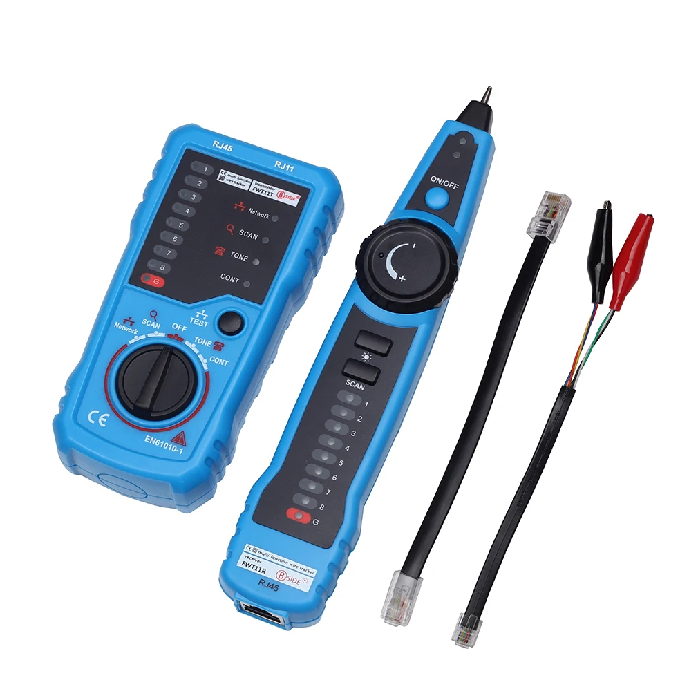 

BSIDE RJ11 RJ45 Cat5 Cat6 Telephone Wire Tracker Tracer Toner Ethernet LAN Network Cable Tester Detector Line Finder