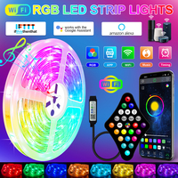 Wifi LED Strip Light Smart alexa Bluetooth Luces Led Lights lamp RGB RGBWW 5M-30M APP Control Flexible Tape Ribbon For Room