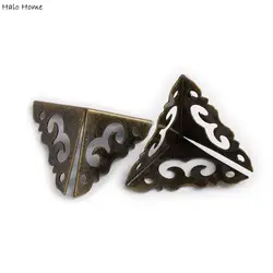 10Pcs Bronze Box Cabinet Table Luggage Decorative Metal Wooden Case Feet Leg Protectors Corner 20mm(7/8