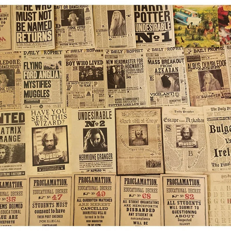 Movies&TV Series NEWest Hot Sale Posters Vintage Kraft Paper snape Old Newspaper Admission Notice for Children's Gifts