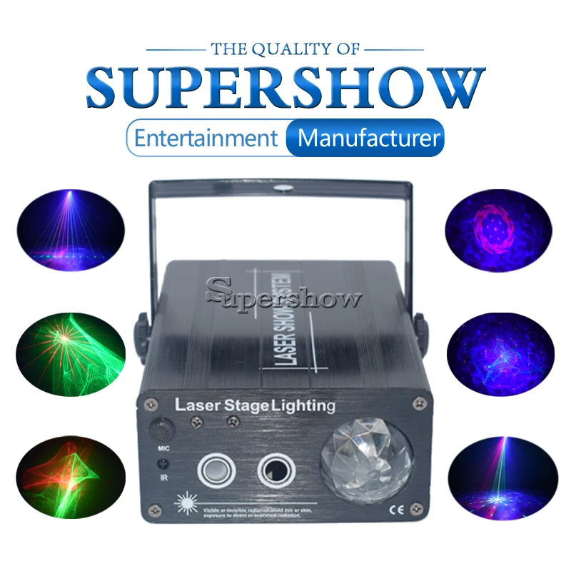 

DJ Lighting Water Wave Stage Light Dream Patterns Full Color DMX Remote Control Effects Laser Lights for Disco Nightclub