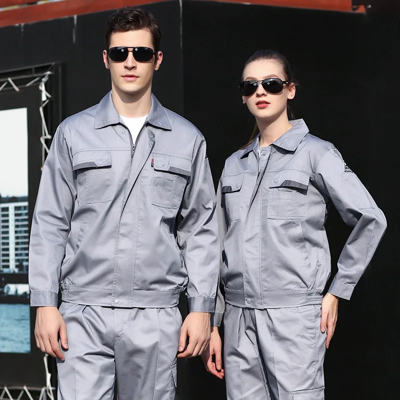 Electrician Work Clothing Men Women Unisex Safety Anti-Static Durable Mechanical Electricity Repairmen Workshop Uniform Coverall