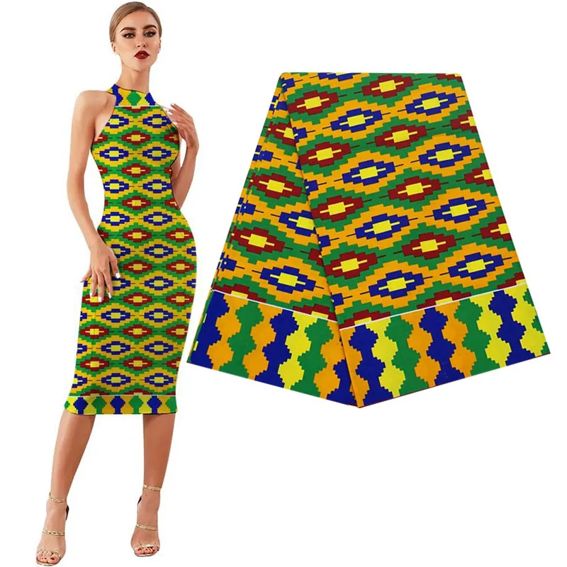 Real Wax Ankara Prints Kente Fabric Sewing African Dress Tissu Patchwork Making Craft Loincloth 100% Cotton Top Quality Material