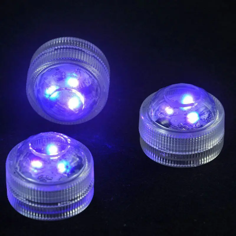 

200pcs 3SMDs Led tealight Submersible Candle Light Waterproof Battery Operate Underwater Wedding/Christmas/Valentine party Decor