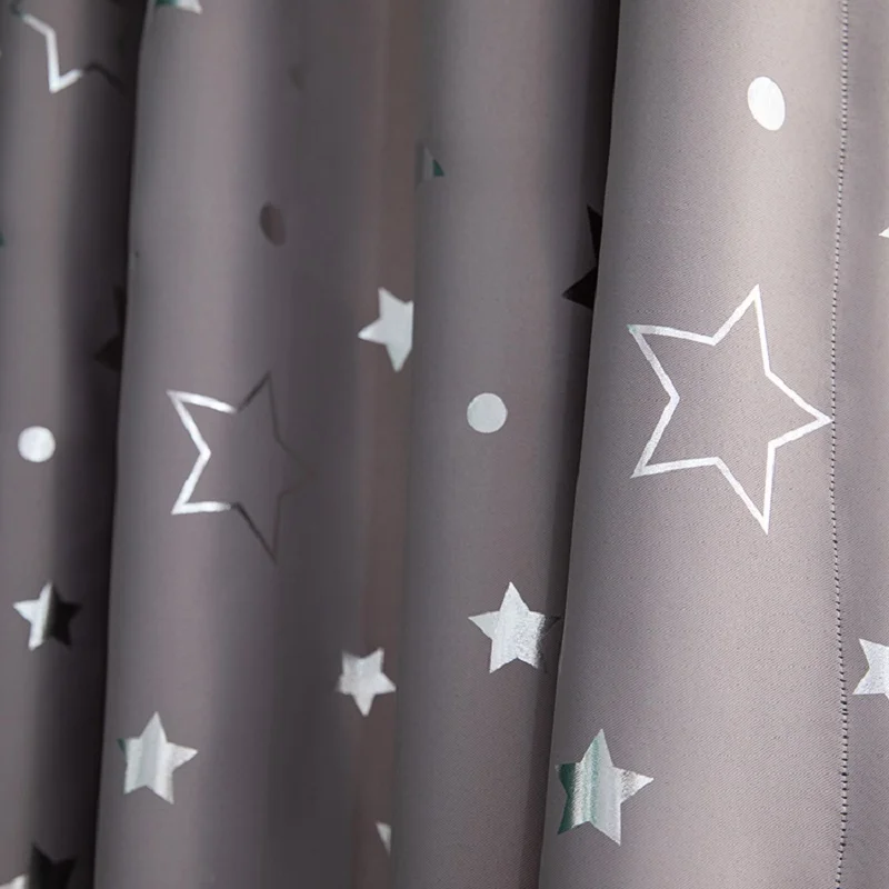 

Shiny Pink Star Moon White Sheer Tulle Window Curtains For Living Room Bedroom Modern curtain cloth for Kid Room S007&20